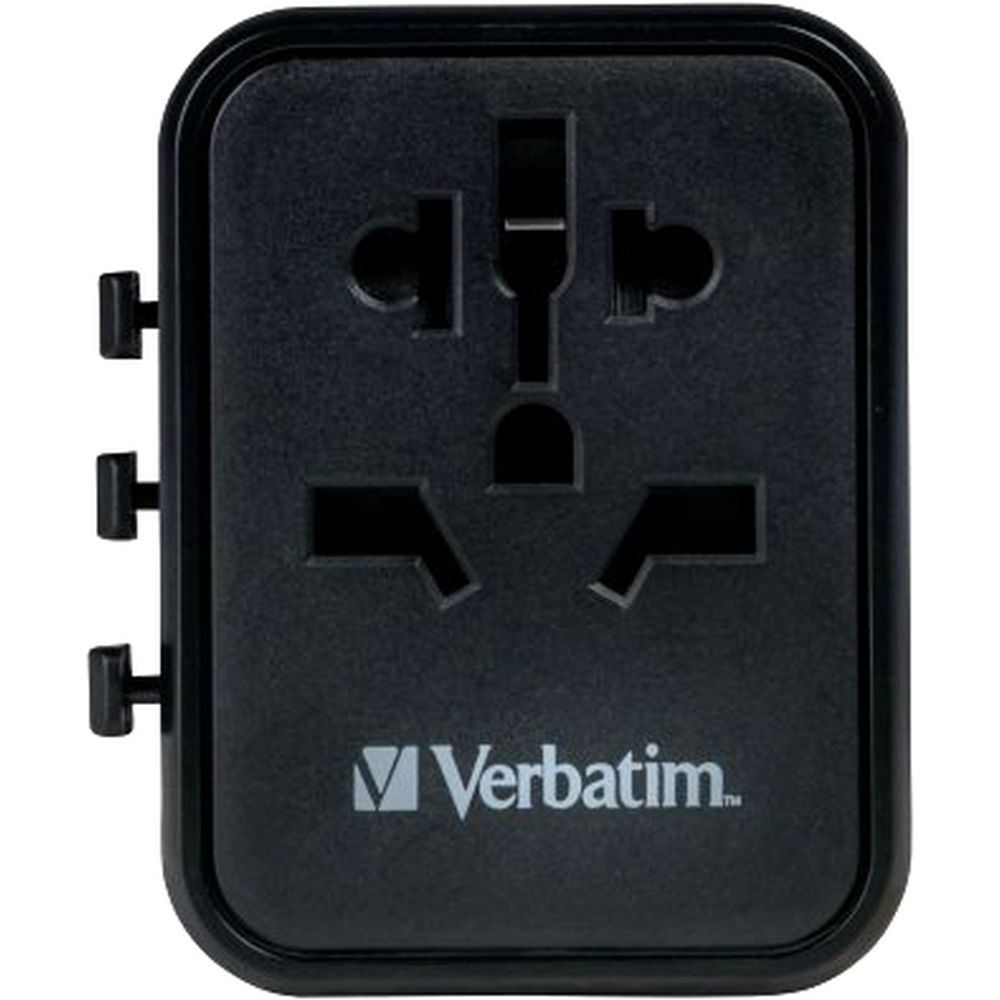 Verbatim UTA-02 Worldwide Travel Adapter + USB-A & USB-C