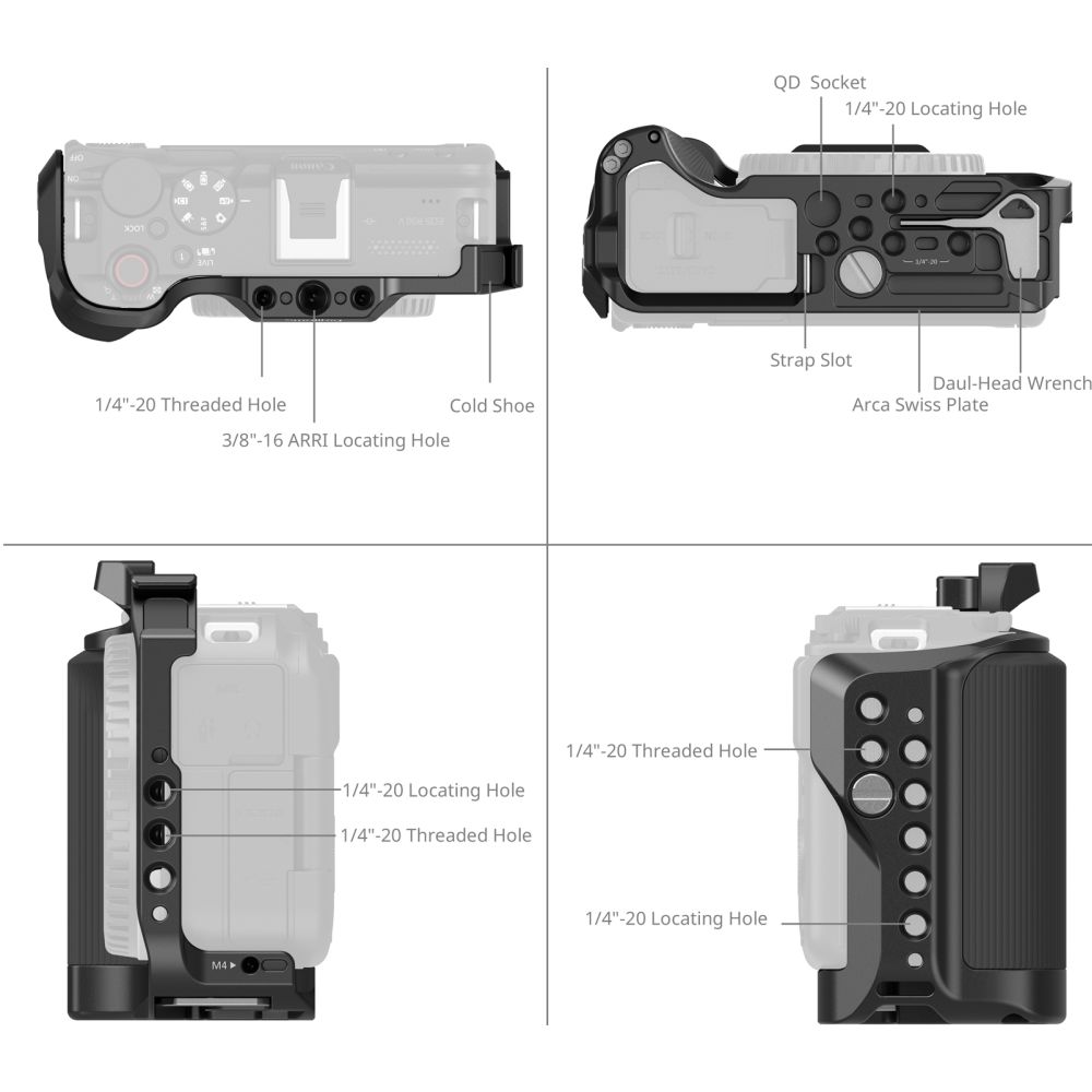 SmallRig 5427 Cage for Canon EOS R50 V, black