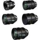 DZOFilm Vespid Prime 5-lens Kit - PL & EF mount (12/25/35/50/75mm T2.1) with Case