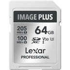 Lexar Image Plus SD Card UHS-I V30 R205/W150 MB/s - 64GB