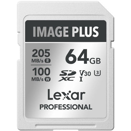 Lexar Image Plus SD Card UHS-I V30 R205/W150 MB/s - 64GB