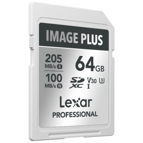 Lexar Image Plus SD Card UHS-I V30 R205/W150 MB/s - 64GB