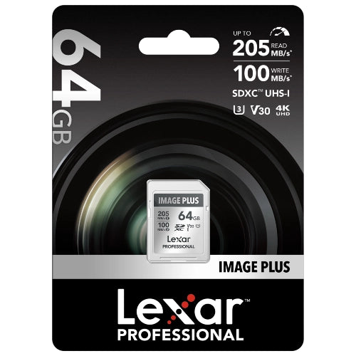 Lexar Image Plus SD Card UHS-I V30 R205/W150 MB/s - 64GB