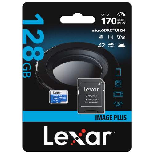 Lexar Image Plus MicroSD Card UHS-I V30 R100 MB/s - 128GB