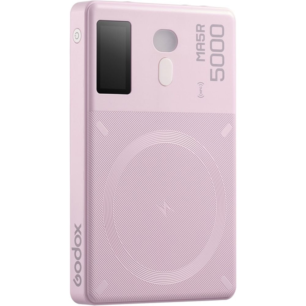 Godox MA5R Mobile Power Bank & RGB LED light pink