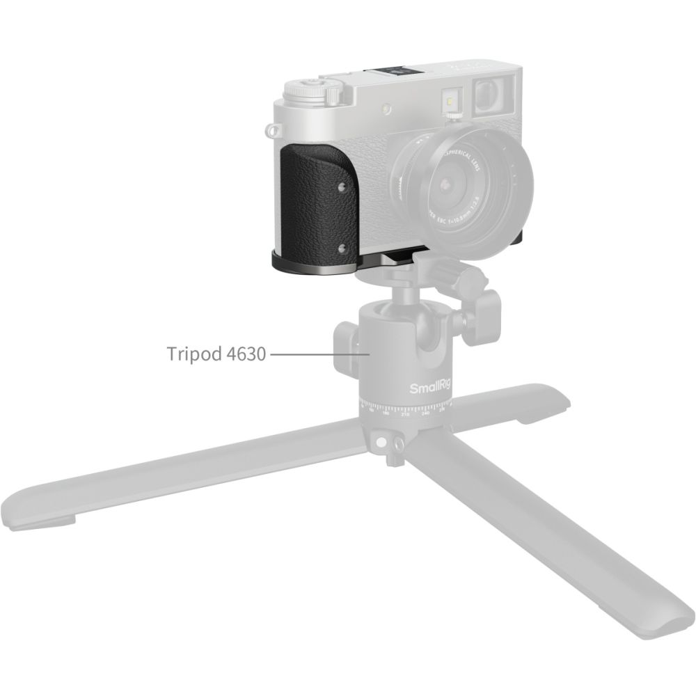 SmallRig 5217 L-Shaped Mount Plate with Silicone Handle for FUJIFILM X half, charcoal silver