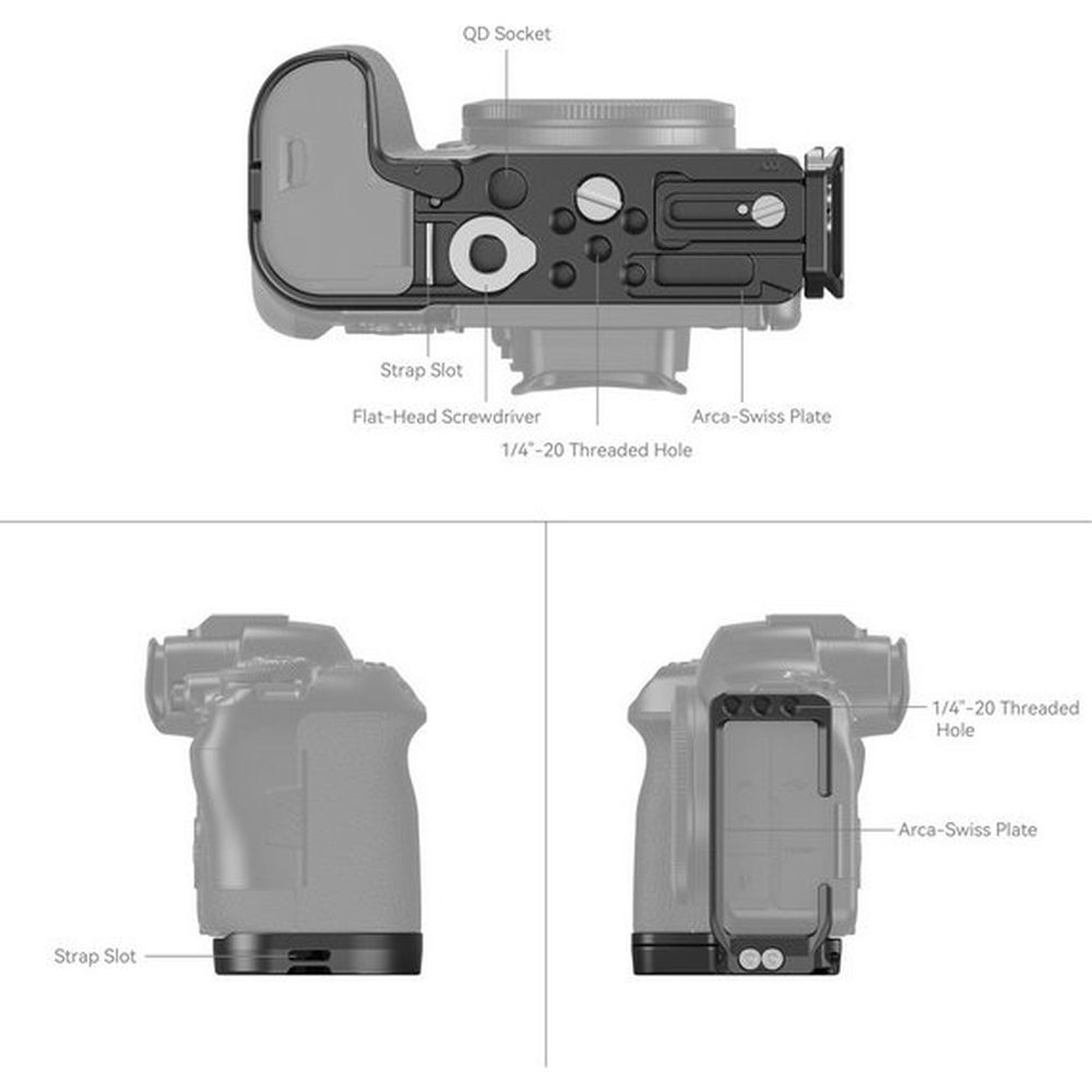 SmallRig 4160B L-Shape Mount Plate for Canon EOS R6 Mark II / R5 / R5 C / R6