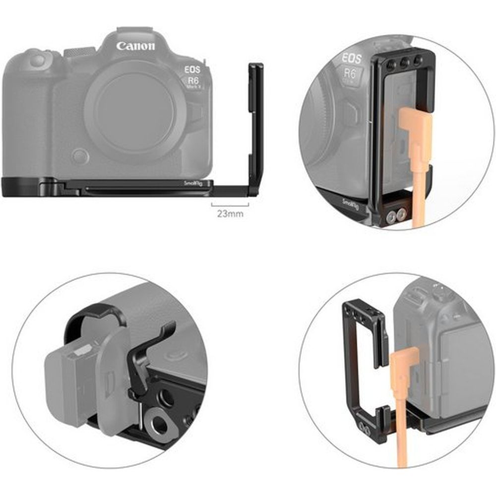 SmallRig 4160B L-Shape Mount Plate for Canon EOS R6 Mark II / R5 / R5 C / R6