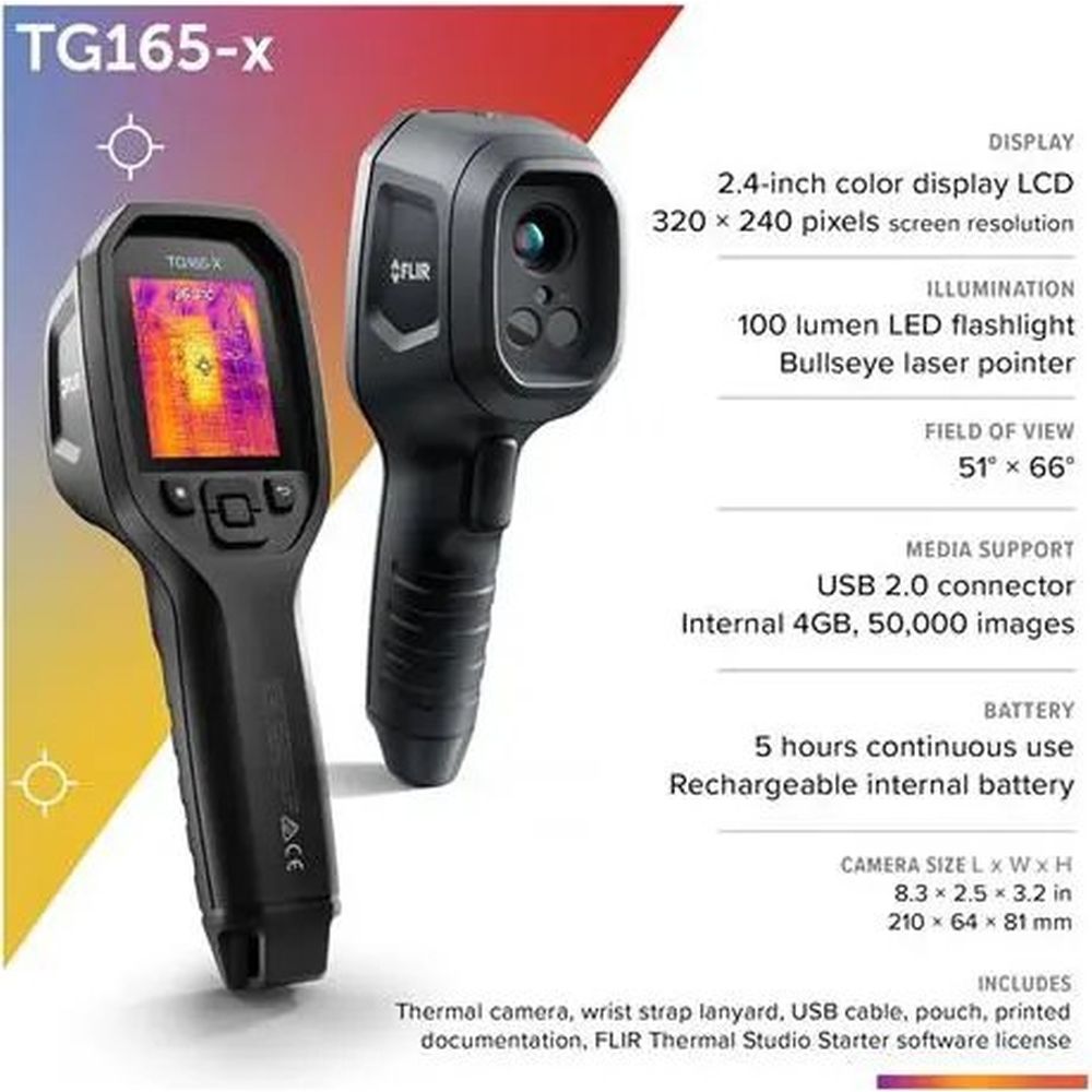 FLIR TG165-X thermal imaging camera