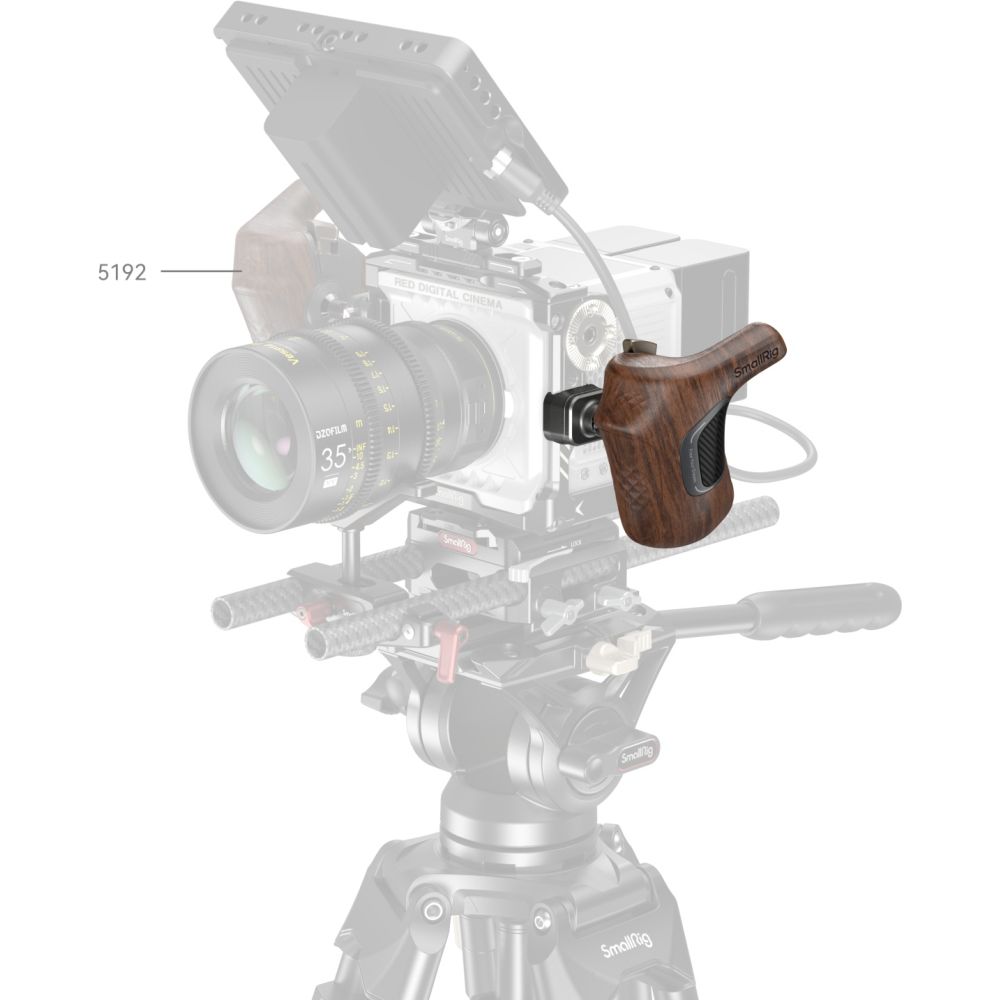 SmallRig 5161 "ImageGrip" Series Wooden Handle with NATO Clamp (Left Side)