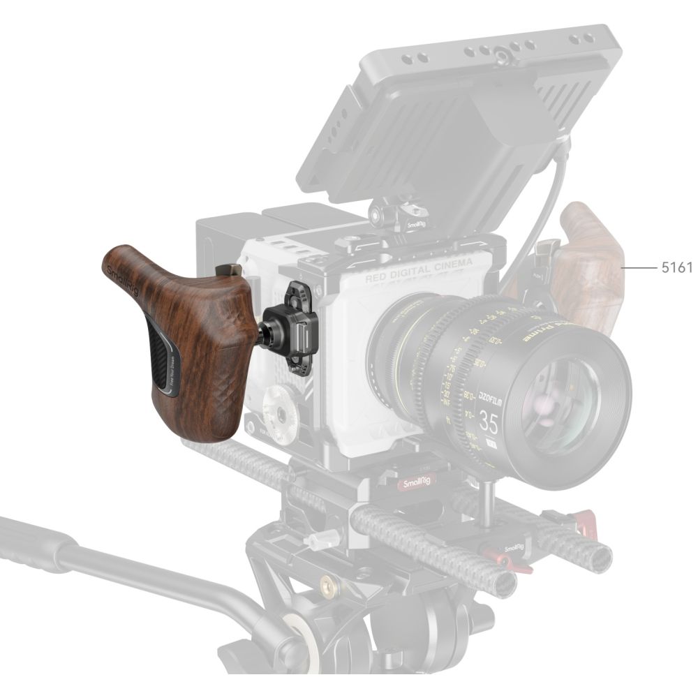 SmallRig 5192 "ImageGrip" Series Wooden Handle with NATO Clamp (Right Side)