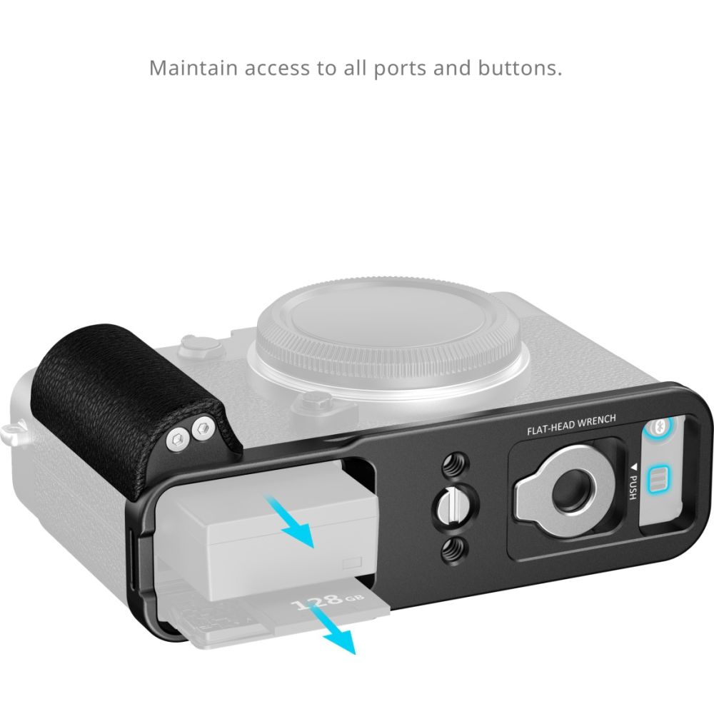 SmallRig 5448 L-Shaped Mount Plate with Silicone Handle for Fujifilm X-E5, black