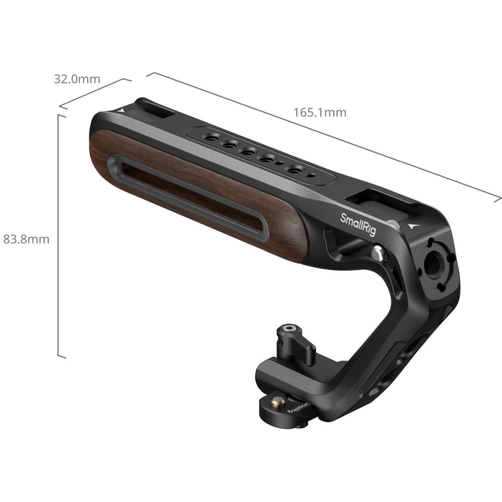 SmallRig 5251 Wooden Top Handle with NATO Clamp
