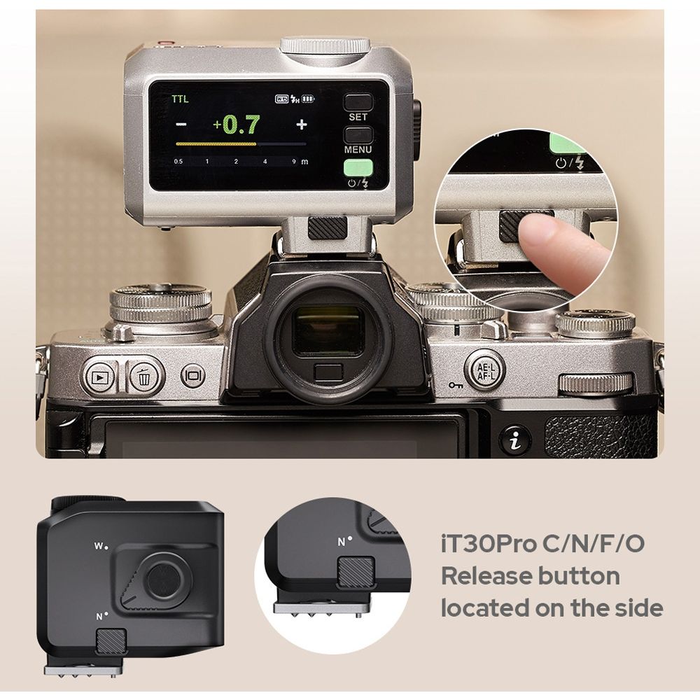 Godox iT30Pro Silver iFlash TTL Camera Flash OM System/Panasonic