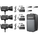 Godox Litemons LA300R RGB LED Light 3 Light Kit (black)