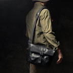 Wotancraft Pilot Travel Camera Bag 7L - black leather