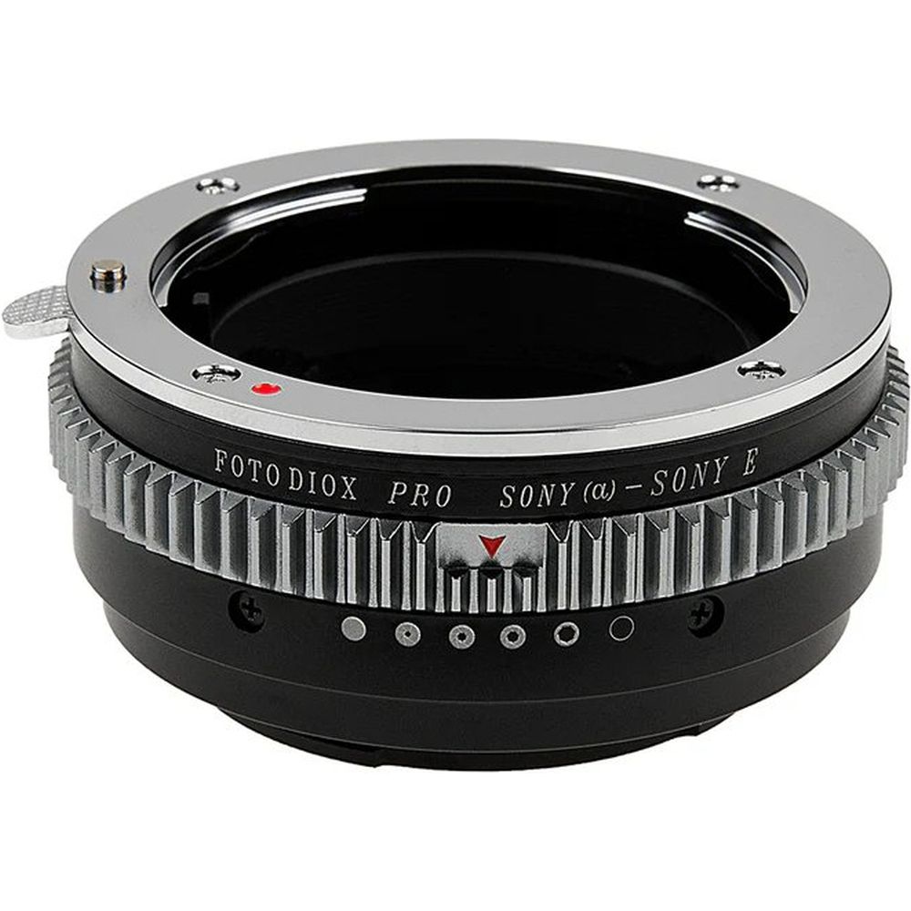 Fotodiox Pro Lens Mount adapter - Sony Alpha A-Mount DSLR Lens to Sony Alpha E-Mount Mirrorless Camera Body with Built-In Aperture Control Dial