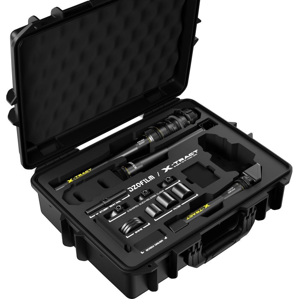 DZOFilm X-tract 18-28mm 0/90/360 degrees One R-Unit Black Case 3pcs PL mount (meter)