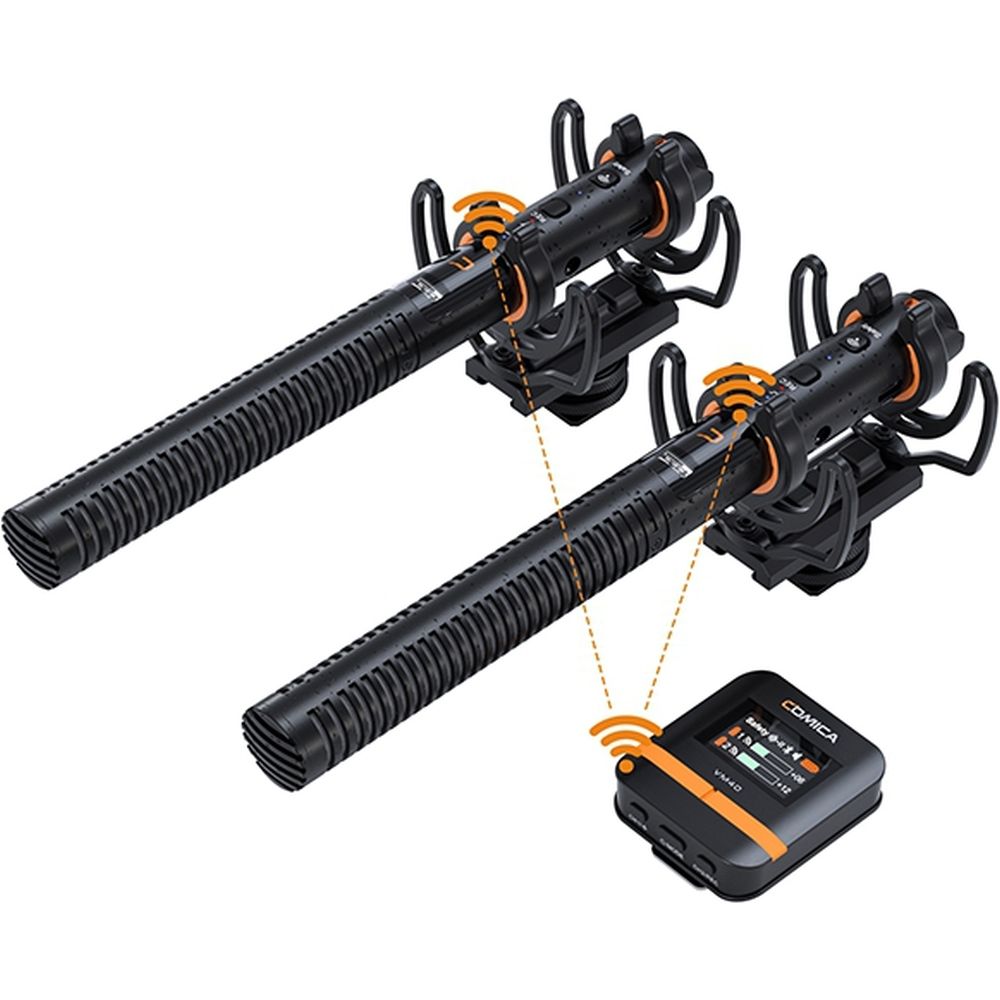 Comica VM40COMBO Wireless shotgun microphone Dual Channel+32GB onboard rec.