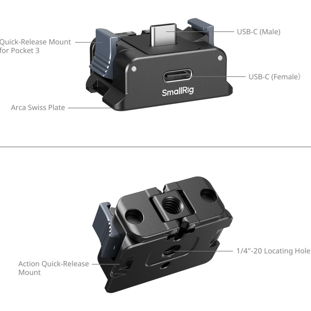 SmallRig 5376 Battery Adapter Plate for DJI Osmo Pocket 3