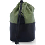 Artisan & Artist ACAM CP210 camera pouch leather/fabric zwart-kaki