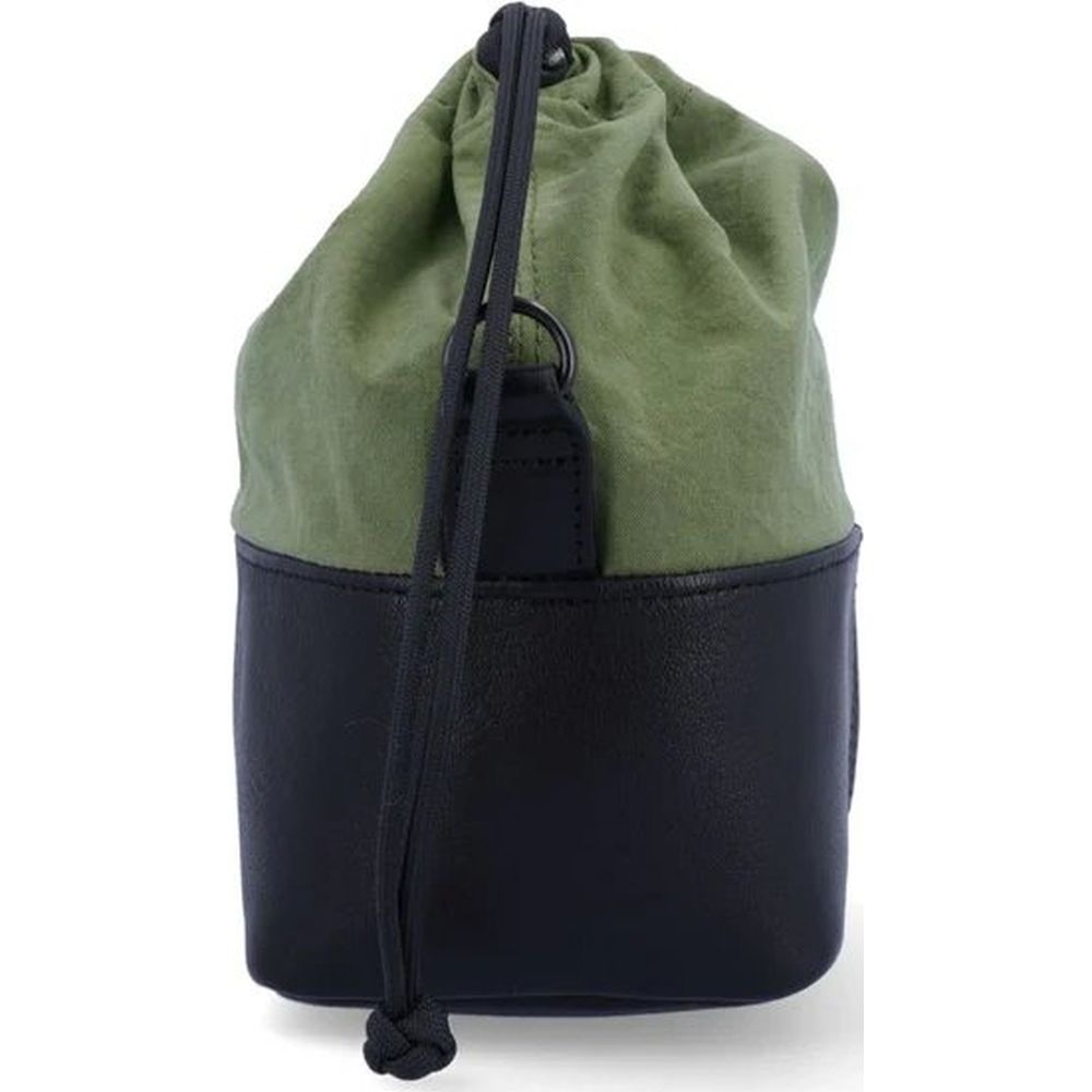 Artisan & Artist ACAM CP210 camera pouch leather/fabric zwart-kaki