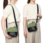 Artisan & Artist ACAM CP210 camera pouch leather/fabric zwart-kaki