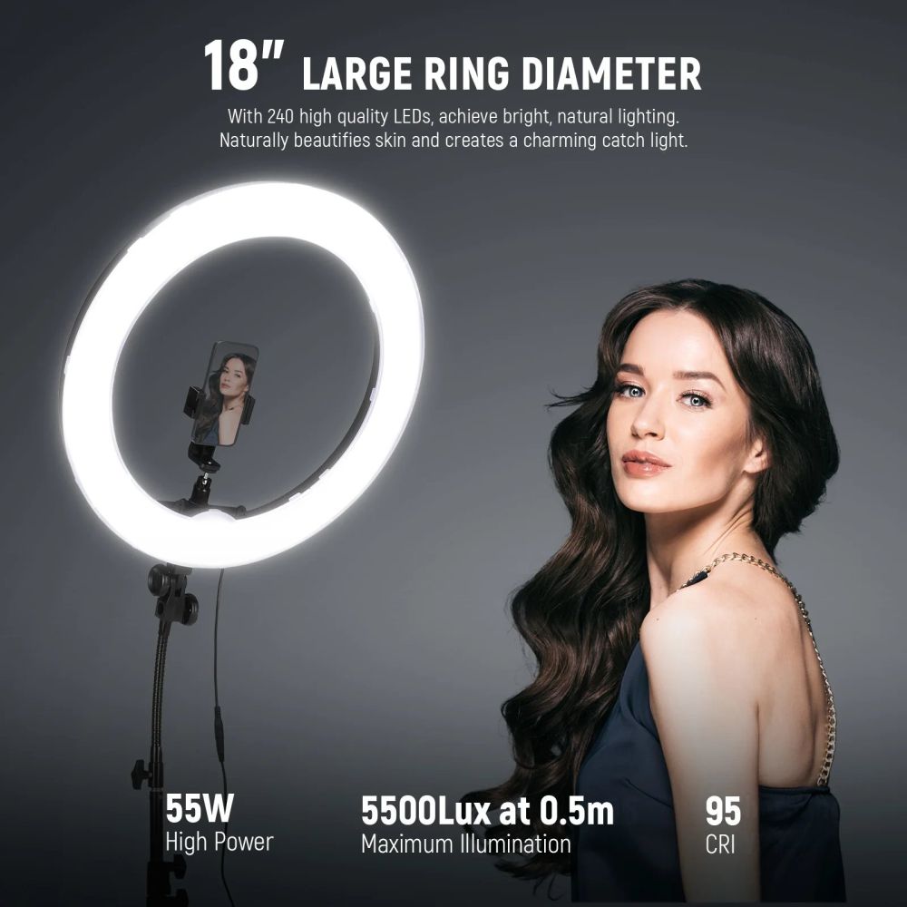 Neewer RL-18 18" Bi-Color LED ring light incl. stand