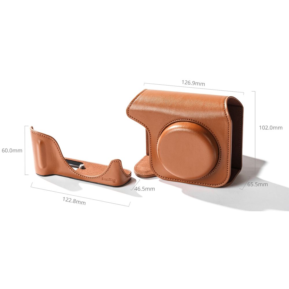 SmallRig 5385 Leather Case Kit for Canon PowerShot V1, brown