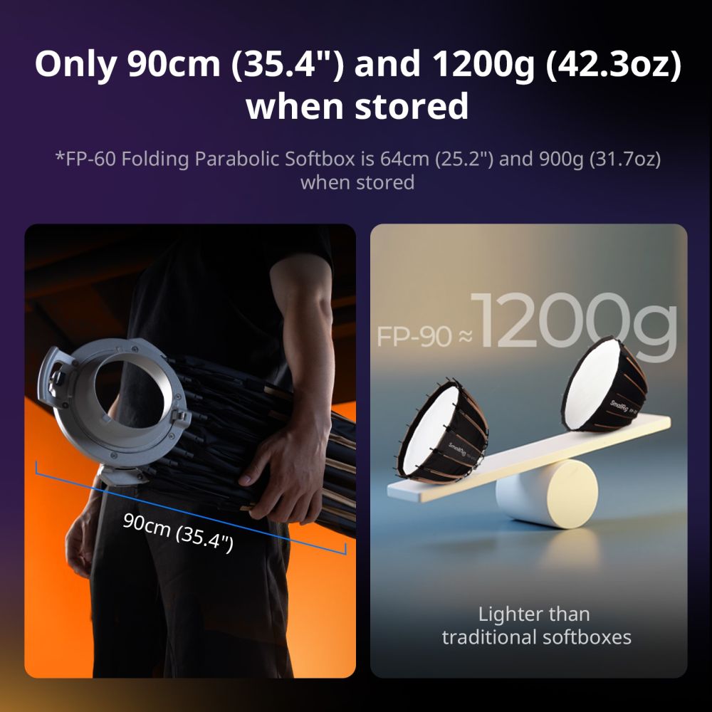 SmallRig 5396 FP-60 Quick-Setup Folding Parabolic Softbox