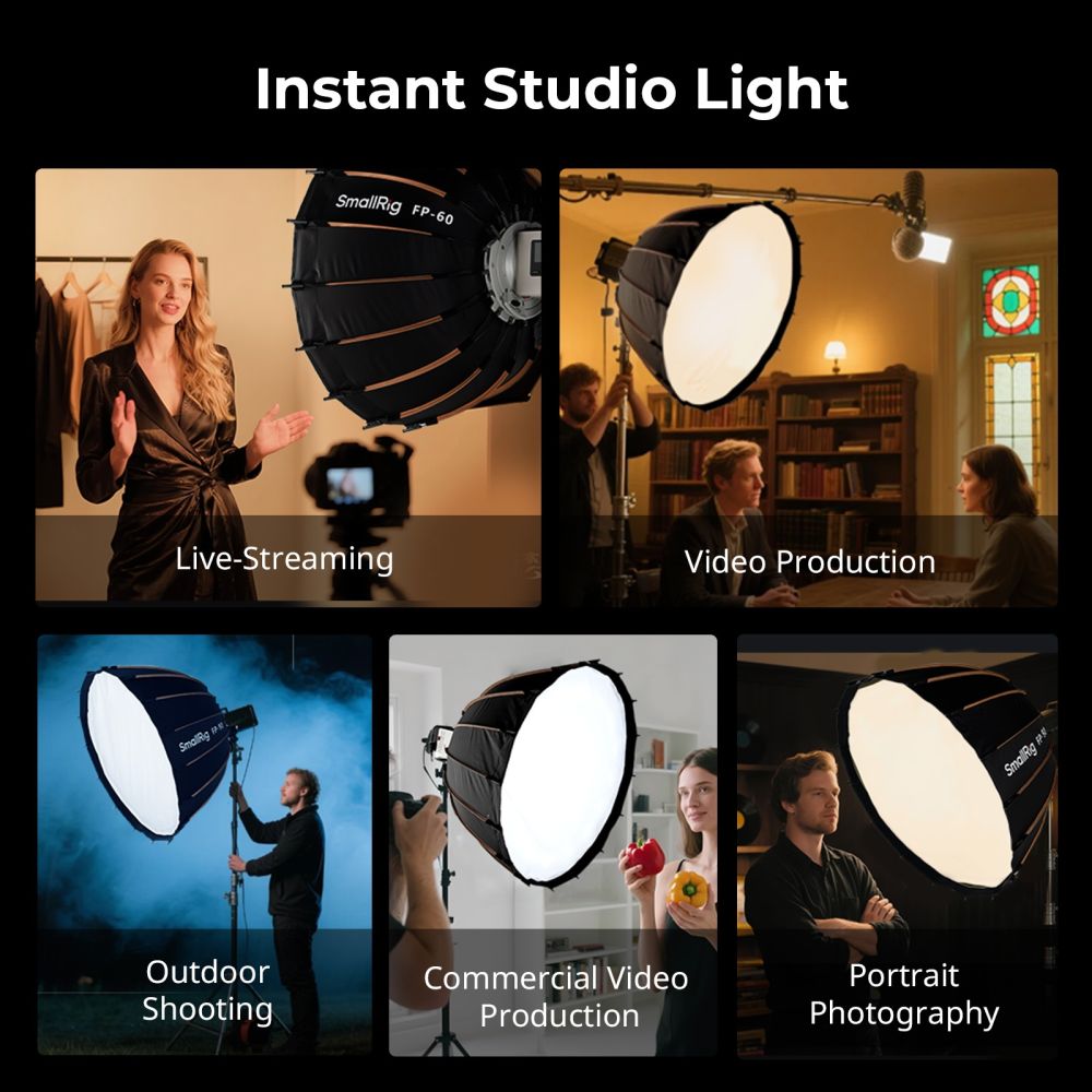 SmallRig 5396 FP-60 Quick-Setup Folding Parabolic Softbox