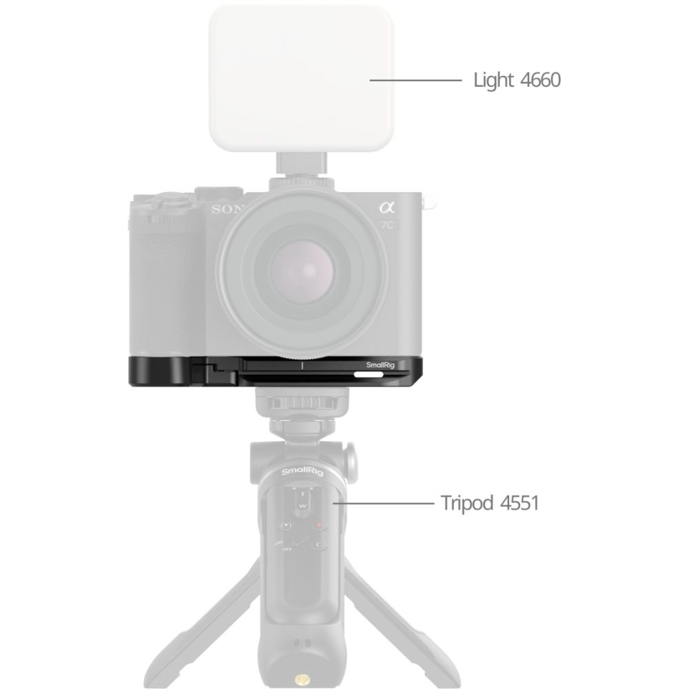 SmallRig 5481 Baseplate with Airtag Slot for Sony Alpha 7C II / Alpha 7CR, black