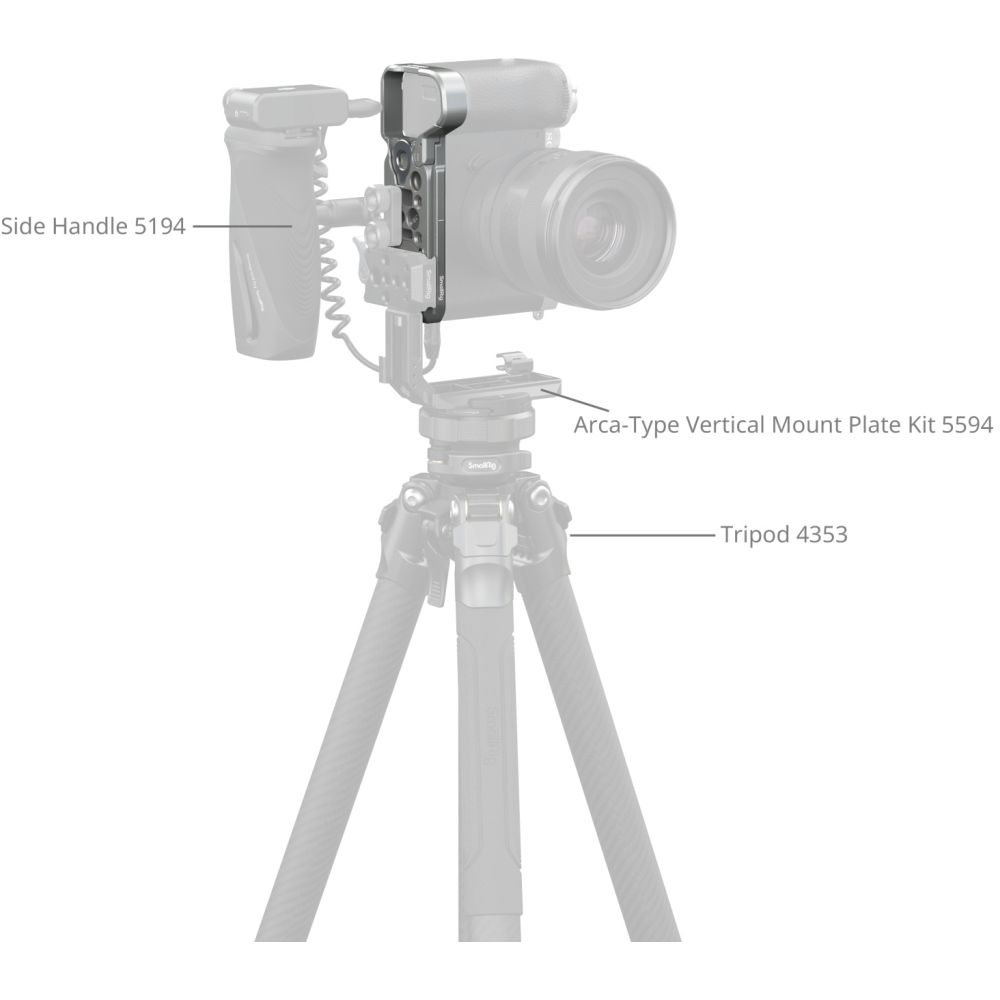SmallRig 5482 Baseplate with Airtag Slot for Sony Alpha 7C II / Alpha 7CR, silver