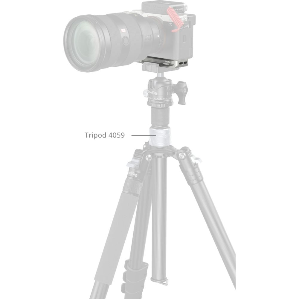 SmallRig 5482 Baseplate with Airtag Slot for Sony Alpha 7C II / Alpha 7CR, silver