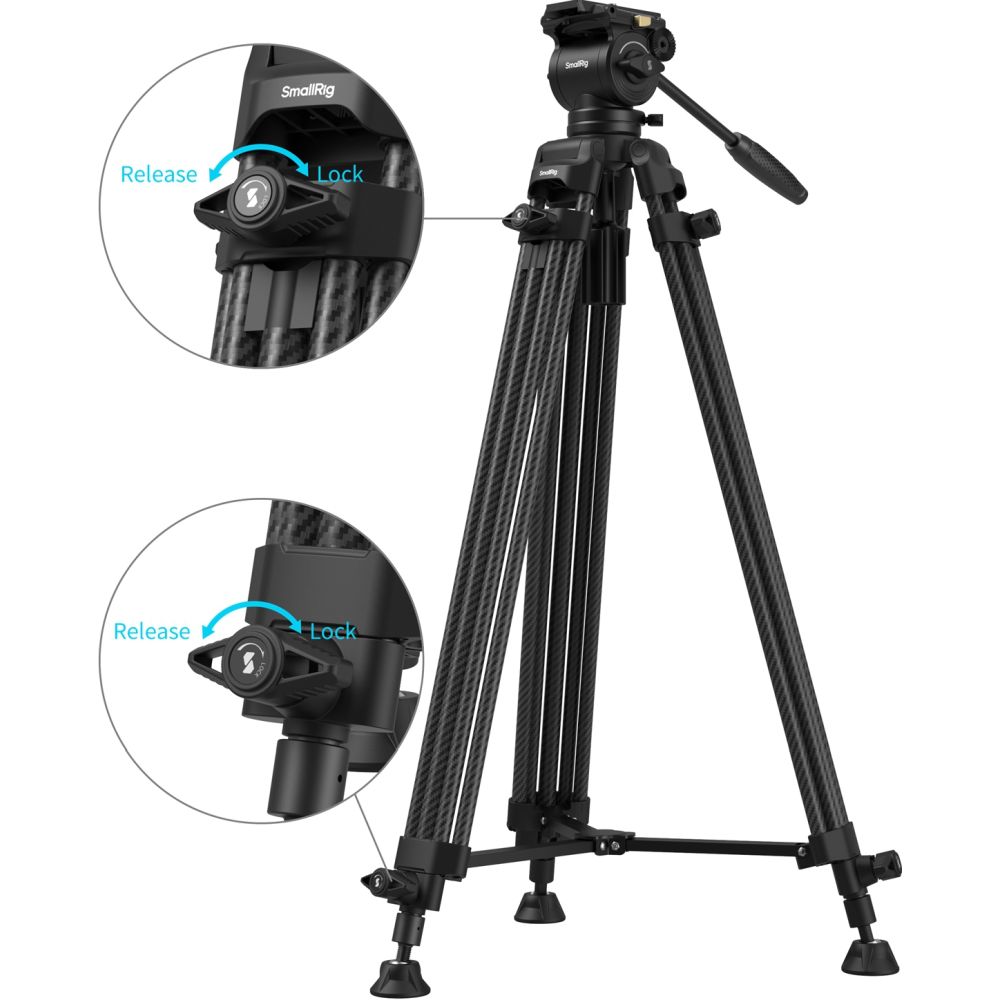 SmallRig 5441 AD14 Heavy-Duty Carbon Fiber Tripod