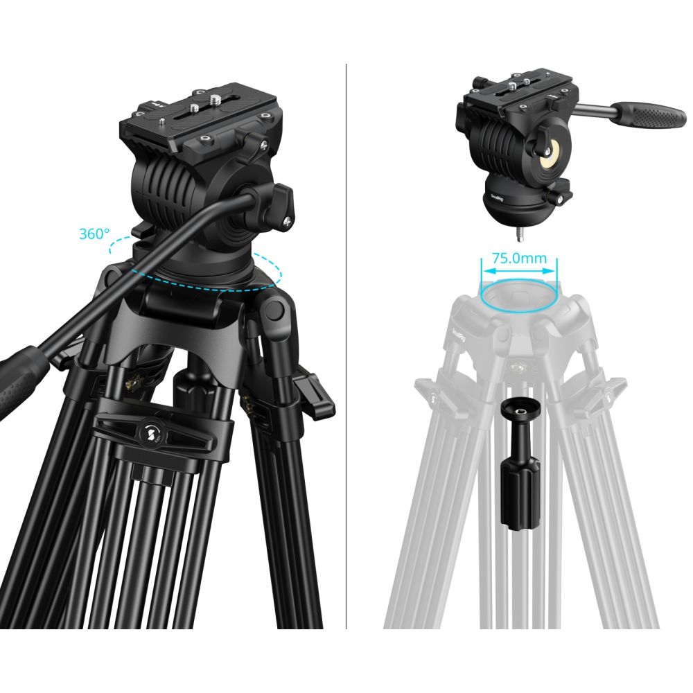 SmallRig 5442 FSD14 FreeSpeed Heavy-Duty Aluminum Alloy Tripod