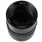 7artisans 75mm f/1.4 Nikon Z - Black