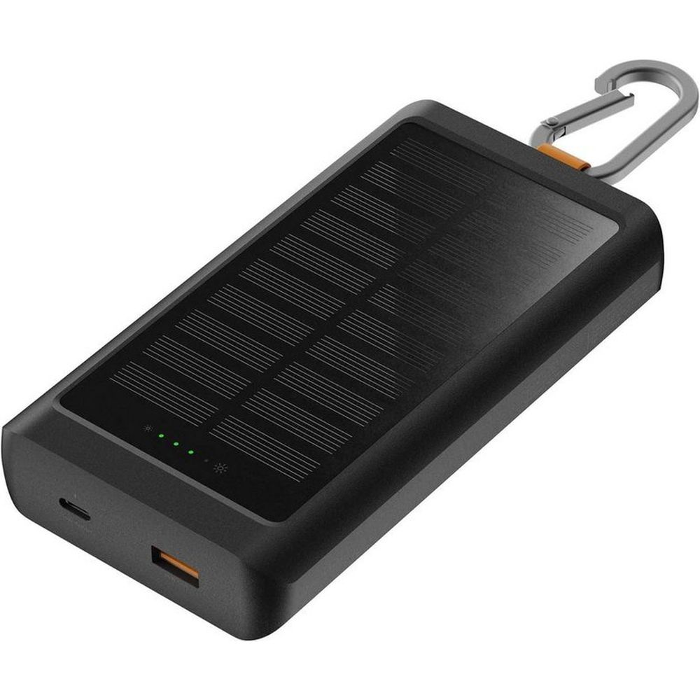 Xtorm Powerbank 15W Go2 Solar 10,000 mAh with flashlight, Charcoal Black