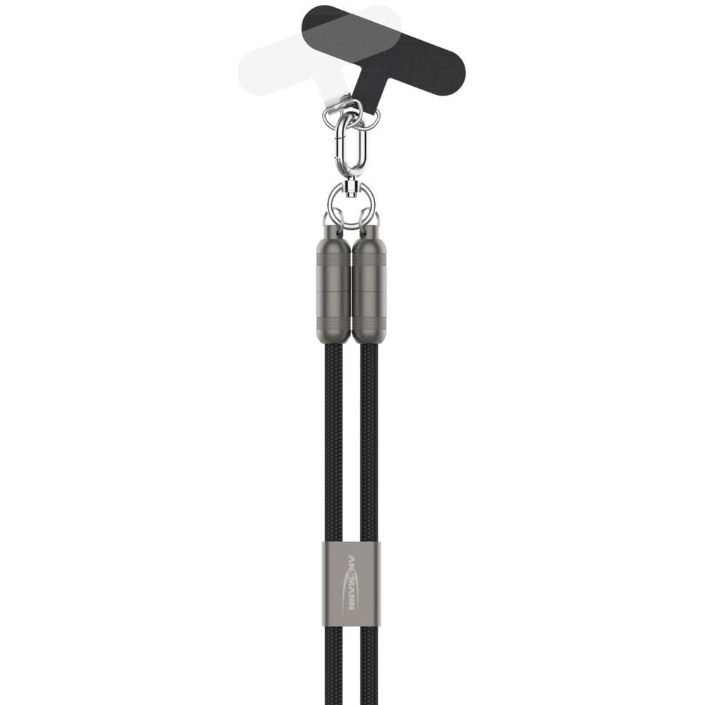 Lanyard Charging Cable Type-C / Type-C 120 cm black