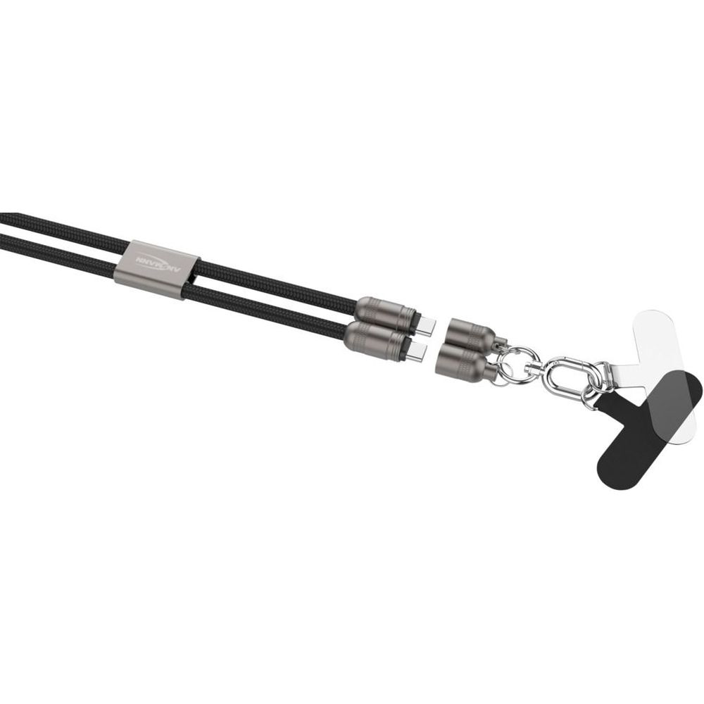 Lanyard Charging Cable Type-C / Type-C 120 cm black