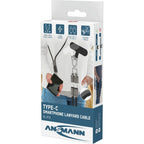 Lanyard Charging Cable Type-C / Type-C 120 cm black