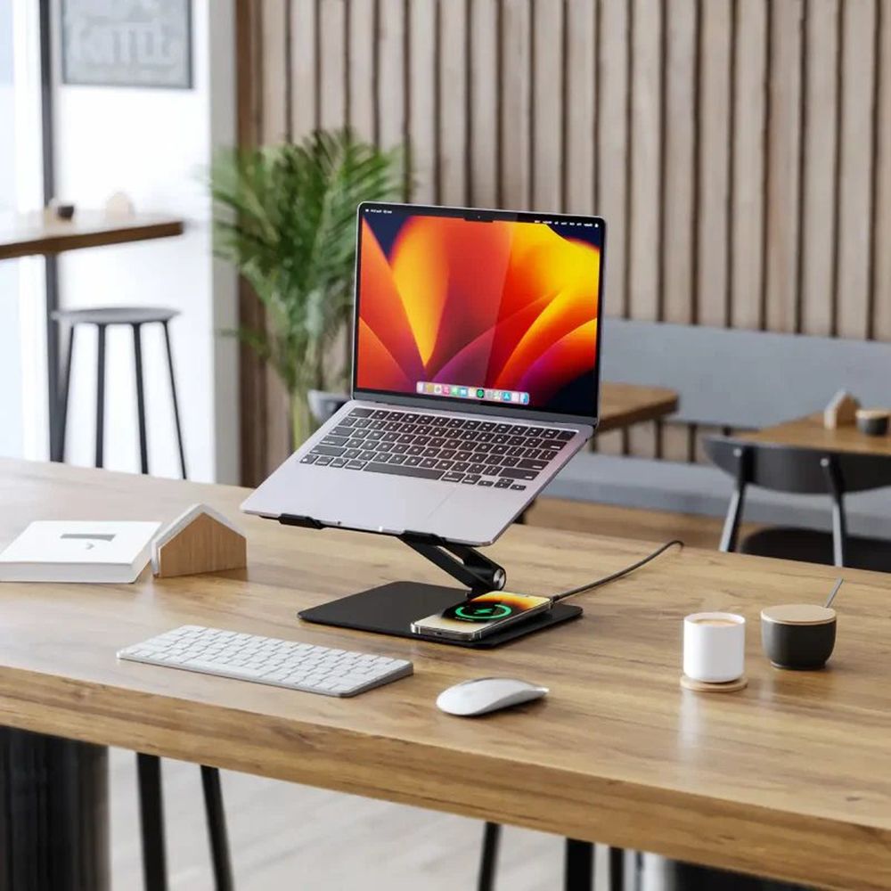 Alogic Elite Power laptop stand with wireless charger
