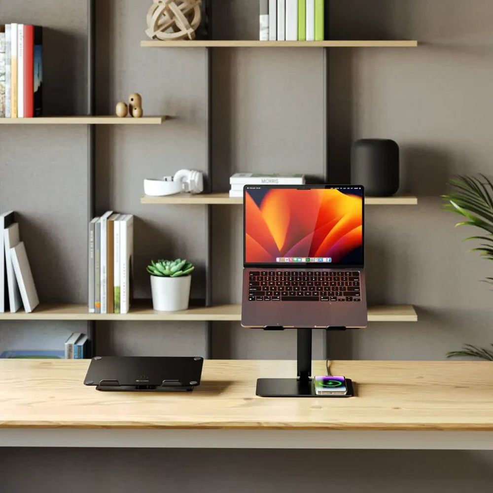 Alogic Elite Power laptop stand with wireless charger
