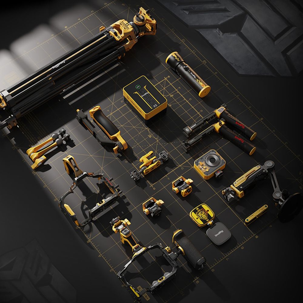 SmallRig 5518 "HawkLock" Quick Release Cage Kit for Sony Alpha 7R V / Alpha 7 IV / Alpha 7S III (Advanced Edition) "BumbleBee Edition"