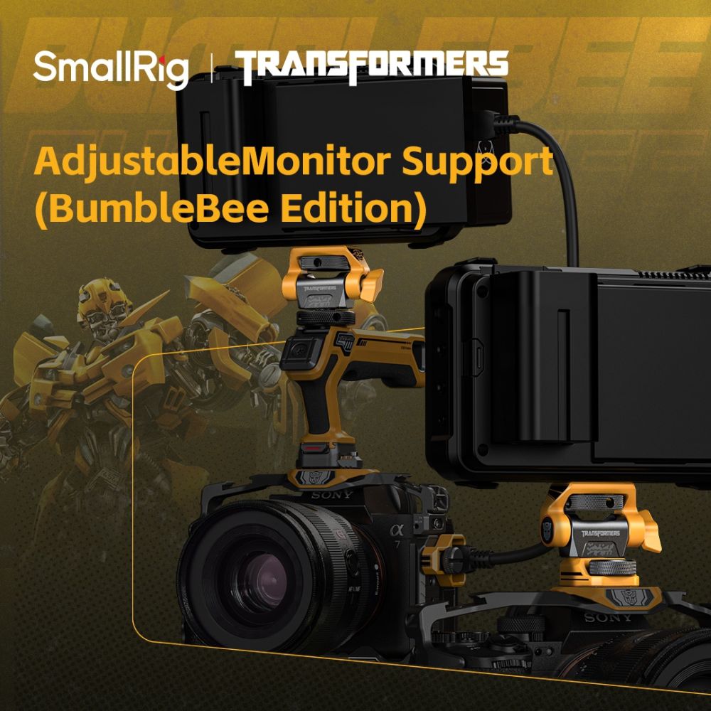 SmallRig 5520 Adjustable Monitor Support compatible with ARRI 3/8''-16 screws "BumbleBee Edition"