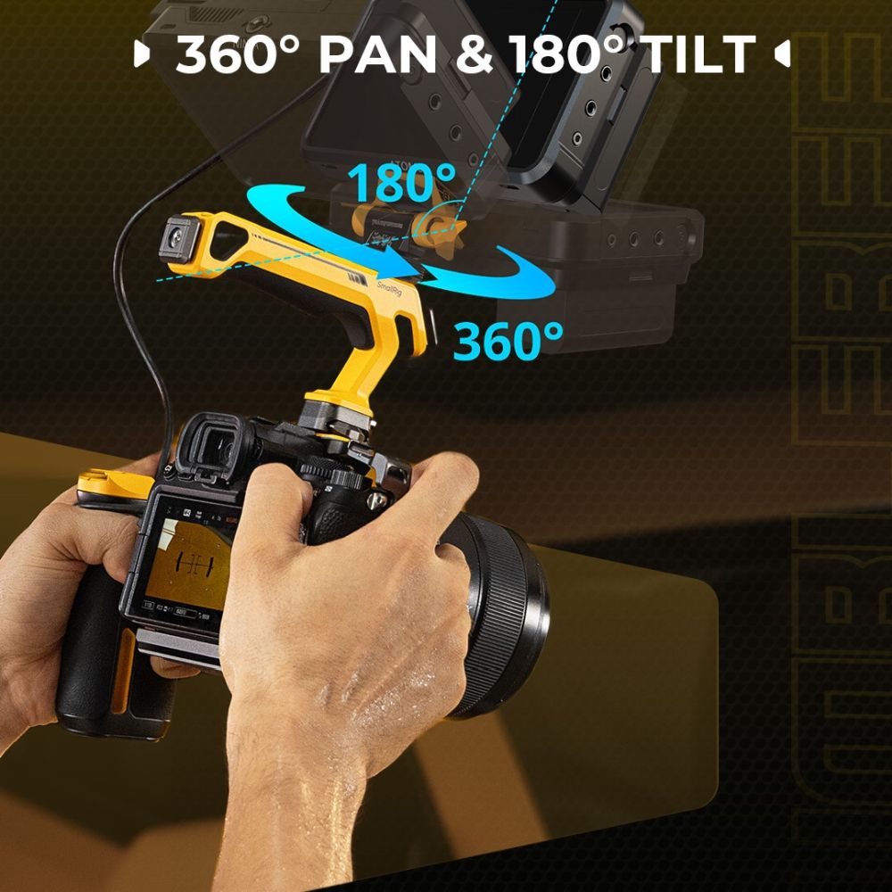 SmallRig 5520 Adjustable Monitor Support compatible with ARRI 3/8''-16 screws "BumbleBee Edition"