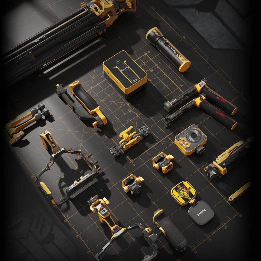 SmallRig 5520 Adjustable Monitor Support compatible with ARRI 3/8''-16 screws "BumbleBee Edition"