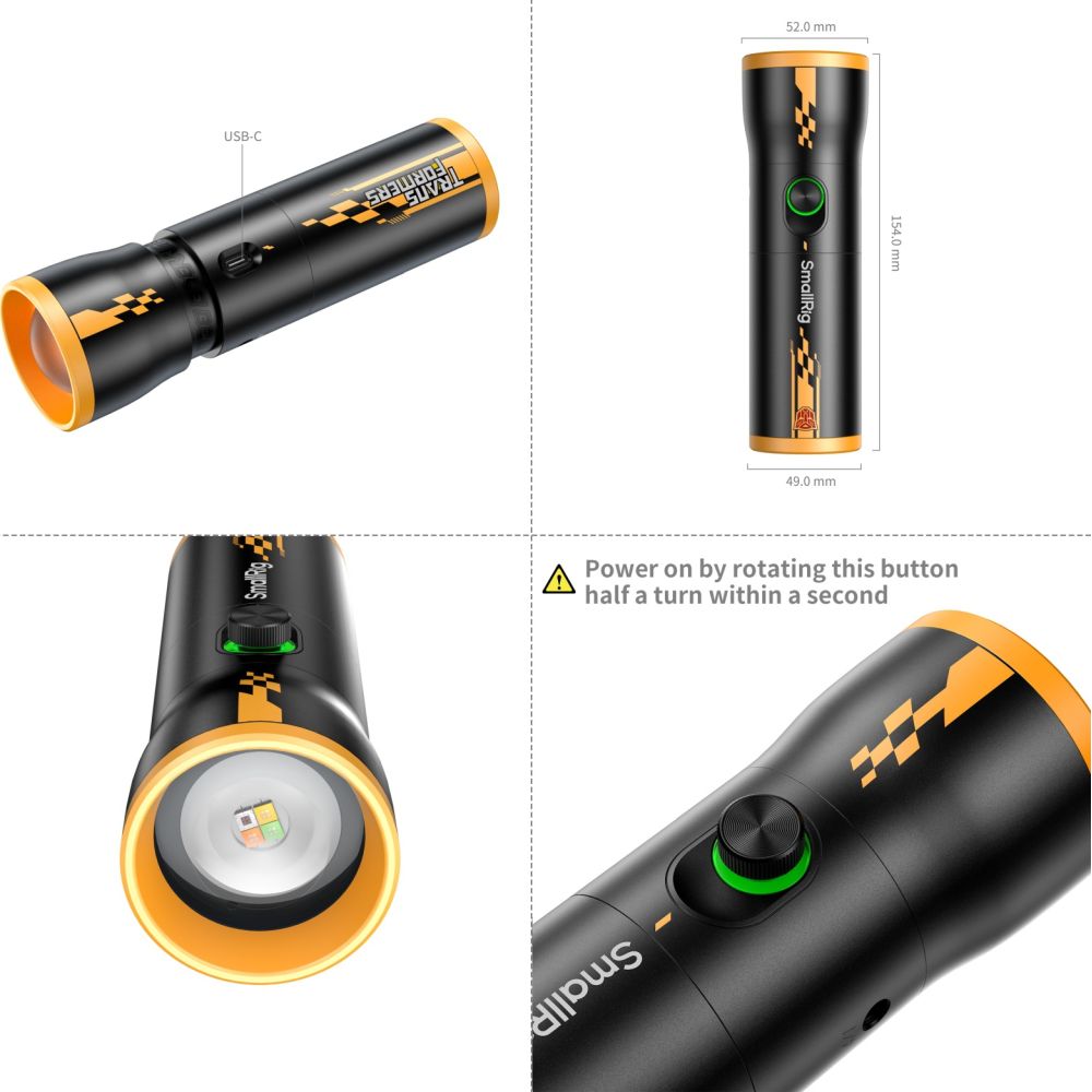 SmallRig 5512 RF 10C Portable Focusable LED Video Light "BumbleBee Edition"