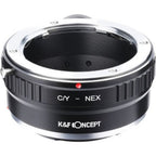 K&F Lens Adapter Contax Yashica - E-Mount with statief-mount