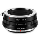 K&F Lens Adapter Sony Alpha A en Minolta AF - Nikon Z